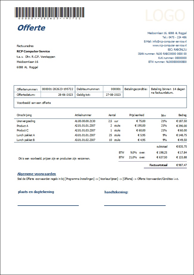 ILBS Administratie - Offerte ILBS Administratie Software